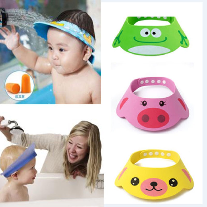Adjustable Toddler Shampoo Shield Shower Cap Visor